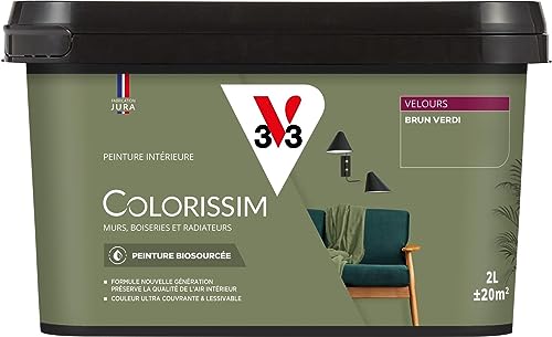 V33 Peinture multi-supports Colorissim® Brun verdi Velours 2L