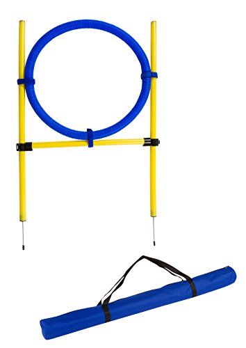 Trademark Innovations 26" Diameter Dog Agility Jumping Training Hoop with Carry Bag