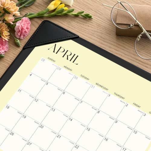 Image of Desk Calendar 2026-2027 with Desk Mat, 18-Month Large 22 inch x 17 inch Desk Pad Calendar from Jul 2026 to Dec 2027, Seasonal Theme Desktop Monthly Calendar for Home Office School
