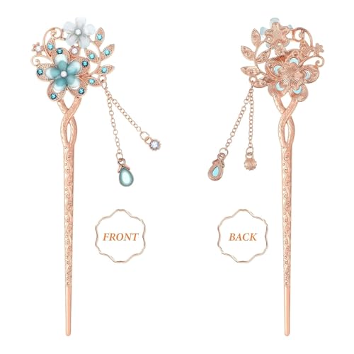 Aretes para boda Beavorty y horquilla de mo&ntilde;o para invitadas 5