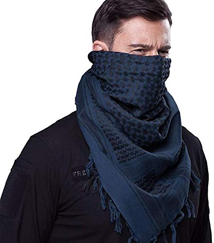 JMP Boy's Cotton Arab SheJMPh Desert Army for Head and Neck Scarves (Blue & Black) - Image 2 thumbnail
