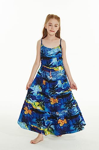 Image of Hawaii Hangover Family Matching Hawaiian Clothes, Sunset Blue | Family matching Hawaiian outfits, Sunset Blue, lightweight rayon, machine washable, tropical print, luaus, cruises