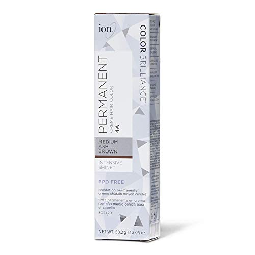 Ion 4A Medium Ash Brown Permanent Creme Hair Color 4A Medium Ash Brown