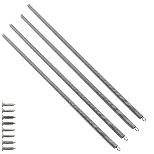 12inch/30cm RV Screen Door Spring Closure Kit, MARRTEUM 4Pcs Stainless Steel Self Closing Gate Spring Hardware with Screws Fit for Square and Radius Screen Corners