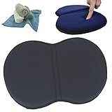 持ち運び クッション コンパクト 携帯座布団 洗える ジェルクッション 小さめ スポーツ観戦用クッション 折りたたみ 椅子 お尻が痛くならない チェアパッド ゲルクッション 可愛い おしゃれ 折り畳み 軽量 アウトドア デスクワーク 腰痛 対策 旅行 観劇 飛行機 新幹線 夜行バス 移動 便利グッズ お掃除クロス 1枚付 (【Ａ】ブラックネイビー クロス付)