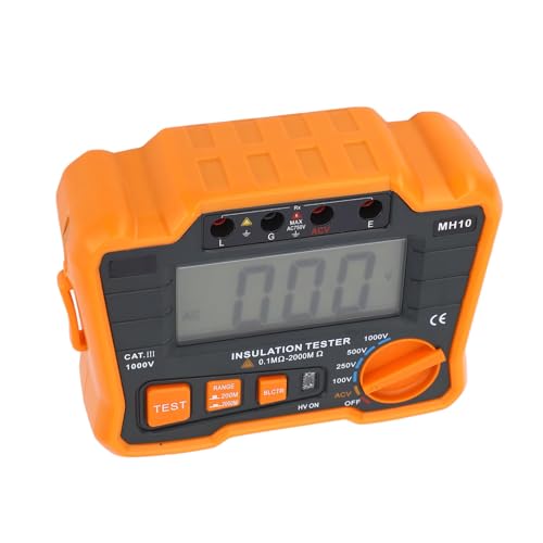 Megohmmeter, Digital Insulation Tester Meter LCD 1999 Counts for Measurement