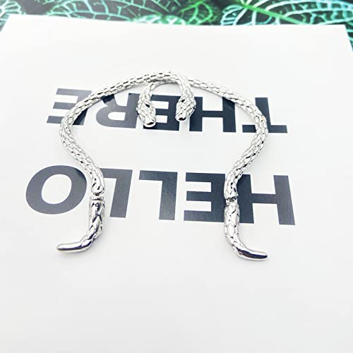 Gothic Gold Snake Shape Earrings - Punk Snake Stud Cuff Earring for Women4