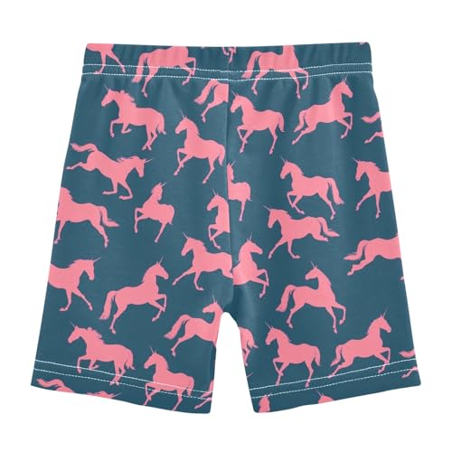 Pink Unicorn Prints Girls Shorts Elastic Waist Sports Shorts Girls Leggings Pants for 4-10 Years2