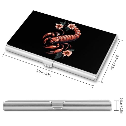 Tattoo Scorpion Business Card Case Pocket Card Holder Slim Card Wallet for Men Women2