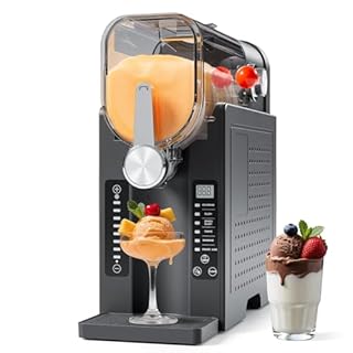 Slushy Machine No Ice Needed, CHIVALZ Slushie Machine for Home, Frozen Drink Maker with 6 Preset Programs for Margaritas, Frappés, Milk Shake and More, LED Display, Self-Cleaning, AD03, Black