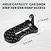 Car Door Step for Car Roof Access 400lb Capacity Access Aluminum Alloy(Black)