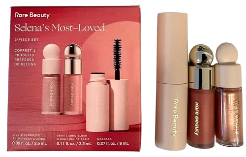 Rare Beauty Selenas Most Loved 3-Piece Mini Makeup Set with Blush Luminizer and Mascara