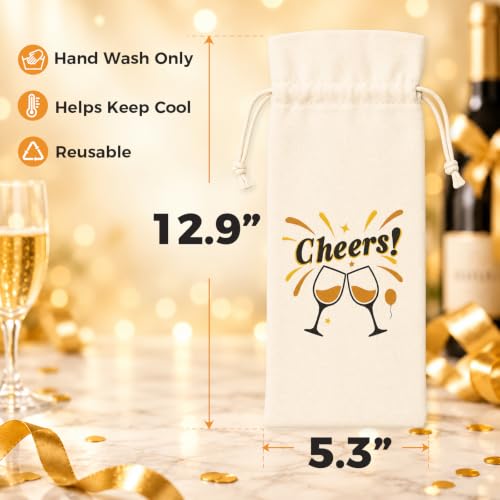 YAWIKO Wine Bag, Wine Bottle Gift Bags, Engagement Gifts for Couples - image 2