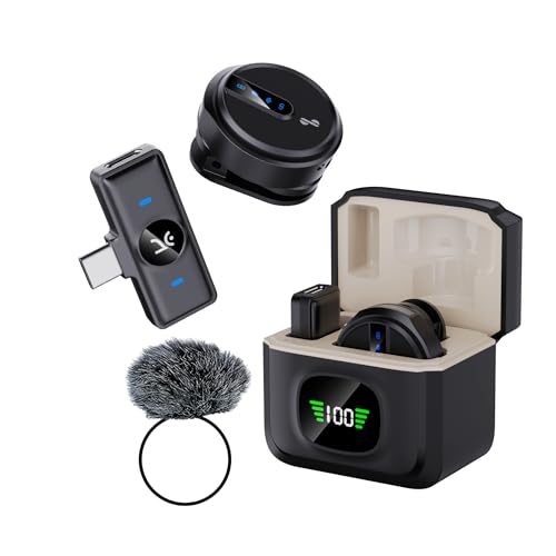 Image of Kreo GoRec DOTS Ultra-Light Wireless Mic for YouTube, Vlogging & Mobile Content, Bluetooth Microphone for Youtubers, Magnetic Clip (Solo, with Charging Case)