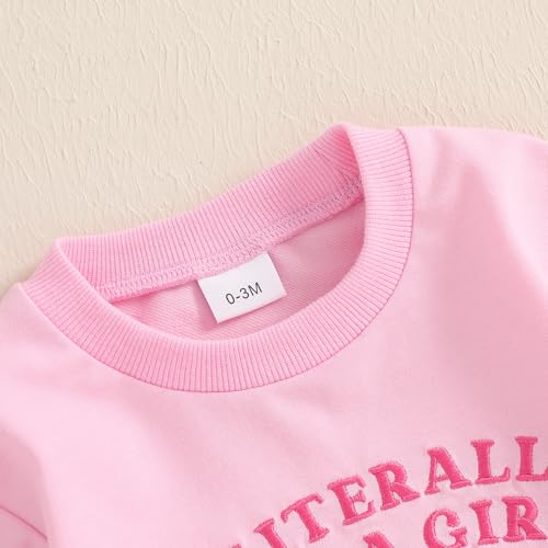 Newborn Baby Girl Outfit Letters Embroidery Sweatshirt Bubble Romper Cute Long Sleeve Bodysuit4