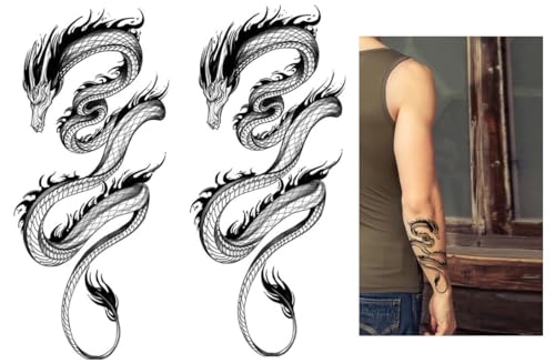 Tatuaggio a forma di drago XQB458