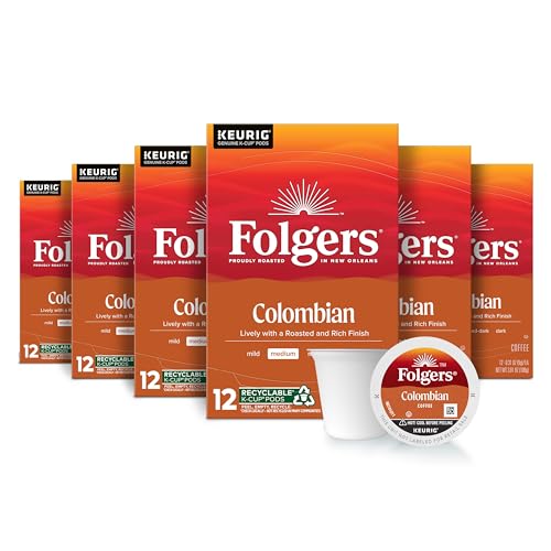 20% coupon - Folgers Colombian Medium Roast Coffee, 72 K-Cups