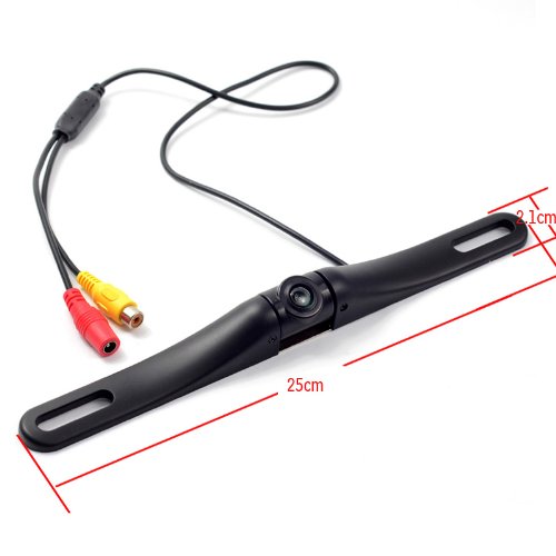 Generic Black License Plate Mount Rear View Backup Camera W/Night Vision #TOP1