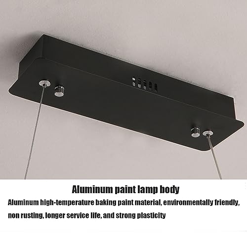 Table à manger à LED suspendue noire réglable avec télécommande