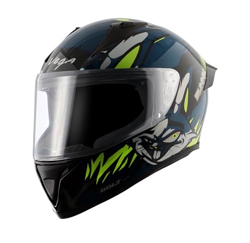 Vega Bolt Bunny Black Blue Helmet-L