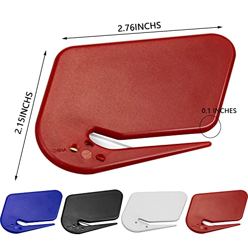 Letter Opener Envelope Slitter 4 Pack Letter Openers Plastic with Blade Envelope Opener Mail Opener for Envelope,Package,Paper Cut,Safe Letter Opener