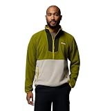 Columbia Men's Sequoia Grove Half Zip Fleece Jacket, Mossy Green/Greenscape, X-Small