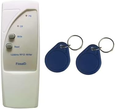 RFID Reader Writer Copier for 125KHz Proximity Cards & EM4100 ID Cards + 2 Writable Keyfobs