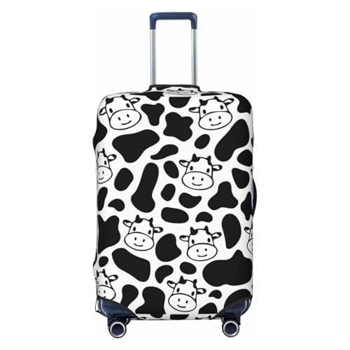 Cow Print Luggage Cover Washable Elasticated Luggage Covers for Suitcase TSA Approved Stylish Scratch Resistant Luggage Case Protector