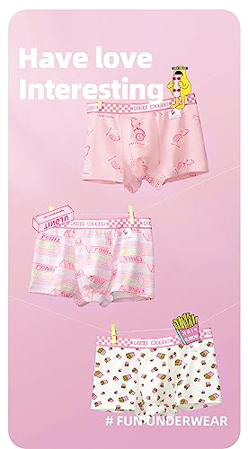 Men's Underwear Boxer Briefs, Soft Cotton Stretch Underwear for Men, Cute Boxer Brief Panties Multi-Packs4