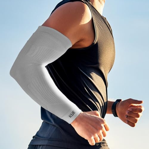 Image of KUE Compression Arm Sleeves for Men & Women | Sports Arm Sleeves for Running, Cricket & Cycling | UV Protection Cooling Sleeves | Arm Compression Sleeve for Joint Pain Relief