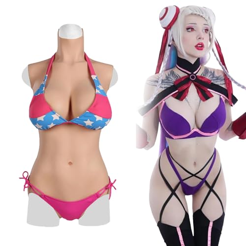 Body De Silicona De 3.ª GeneracióN con Copa Grande, Forma De Pecho Realista, Traje De Hombre A Mujer para Drag Queen.,Color 2,Upgrade BCup
