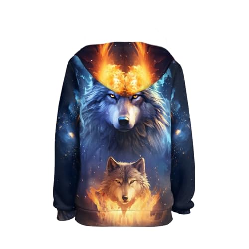 Image of GLUDEAR Teen Boys Girls Novelty Animal Galaxy Hoodies Sweatshirts Pullover