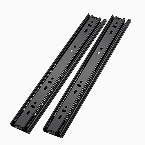 HGVVNM Correderas con rodamientos Rodillos Ancho Servicio Pesado 45 mm Extensión Completa Rodamiento Bolas Cajón Deslizante 250/300/350/400/450/500 mm Rieles Metal Negro Guía Deslizante Capacidad c Cover
