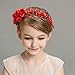 Amosfun diadema de princesa roja mujeres fiesta de bodas tocado de pelo...