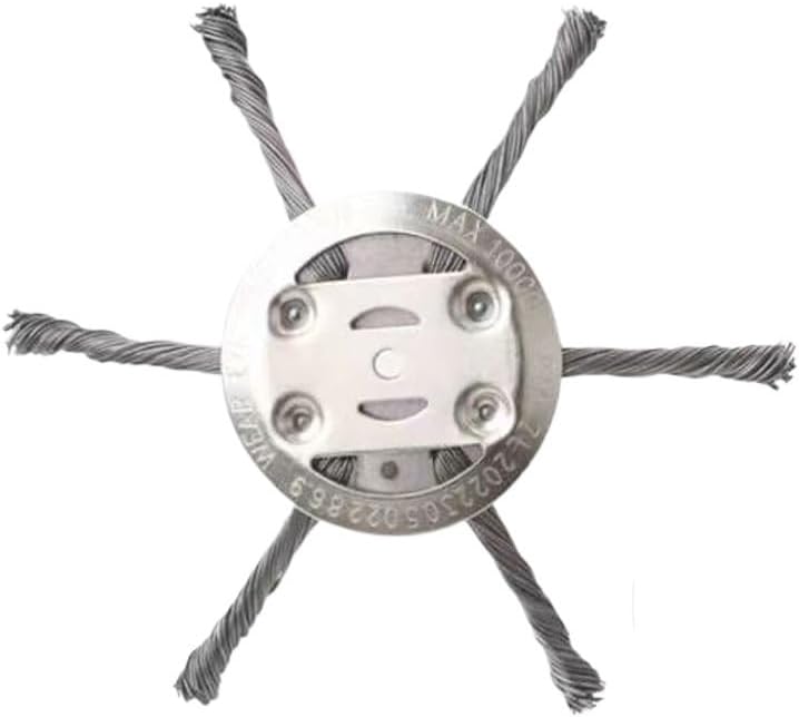 Weed Brush Head Steel Wire Wheel Grass Trimmer Head Removal Moss Rust Lawn Mower Grass Brush Disc Weed Brush Trimmer Heads(6 Head)