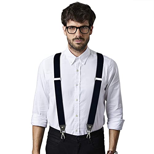 Image of Suspenders for Men, Adjustable Suspenders with Elastic Straps Y-Back Construction Heavy Duty for Work