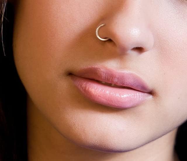 D.Bella Nose Rings Hoops - 16G, 18G, 20G, 22G Surgical Steel Simple Half Hoop Earrings for Nose, Tragus, Cartilage, Helix, Rook, Conch, Snug, Ear, Septum, Eyebrow, Lip Piercings - 6mm-12mm - Image 3