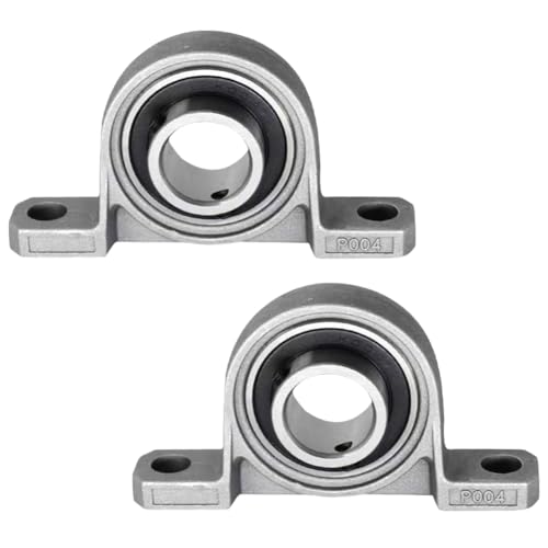 Cuscinetti a Sfera con Supporto, Cuscinetto Flangia, Blocco Cuscinetto, Cuscinetti a Blocco di Cuscino, Cuscinetti per Alloggiamento, Cuscinetti in Lega di Zinco, Cuscinetto Inserto, 20 mm, 2 Pezzi