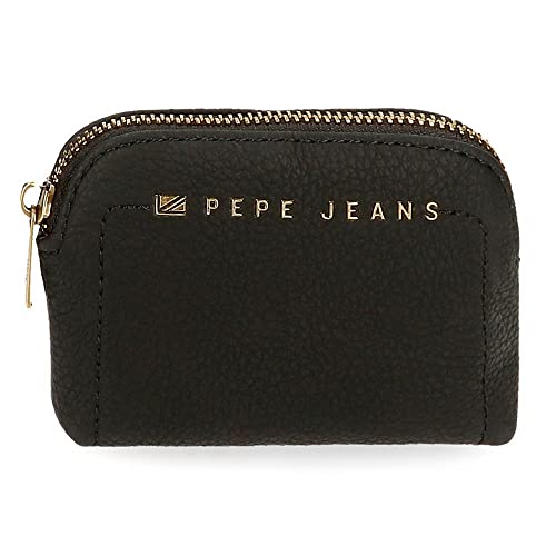 Pepe Jeans Diane Monedero Negro 12x8x2 cms Piel sintética