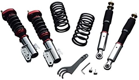 Amazon ミラ 車高調 L275s Leon レオン 低王 全長式 フルタップ 減調ダイヤル付 車高調整 サスペンション レンチ付 車高調整キット 車 バイク