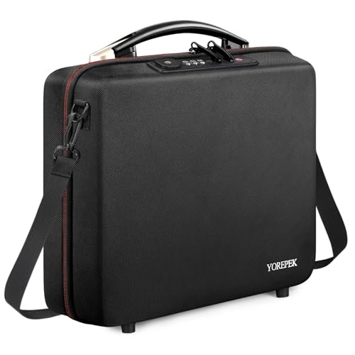 YOREPEK Carrying Case for Starlink Mini, Travel Case for Starlink Mini with Lock, Waterproof Shockproof Bag for Star Link Accessories Satellite Dish with Shoulder Strap, Plastic Feet, for Camping, RV