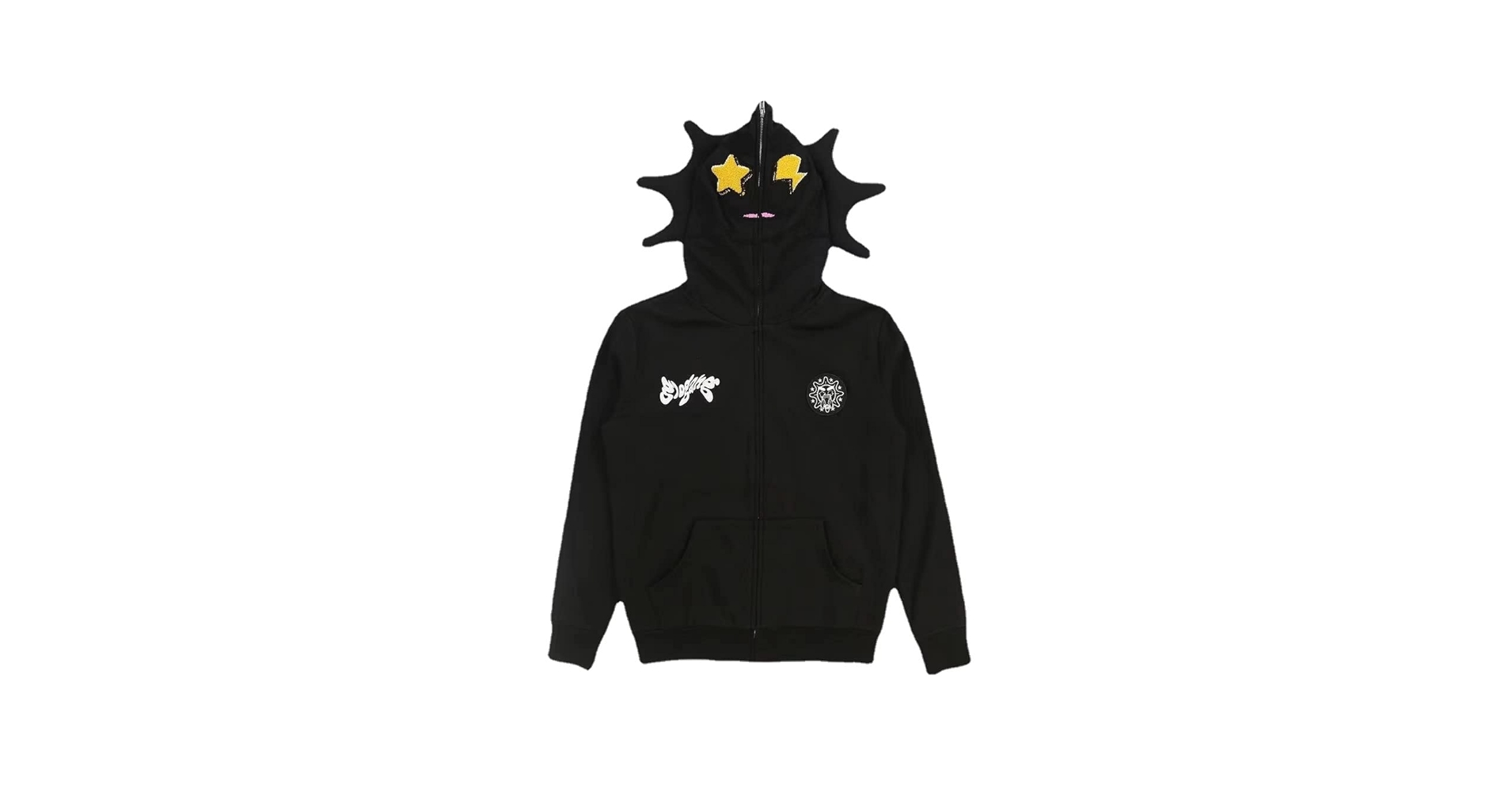 Hip-hop Zip up Hoodie Print Design Sweatshirt Hooded Women