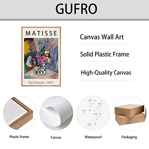 Gufro Framed Canvas Print Wall Art The Peonies thumb #6