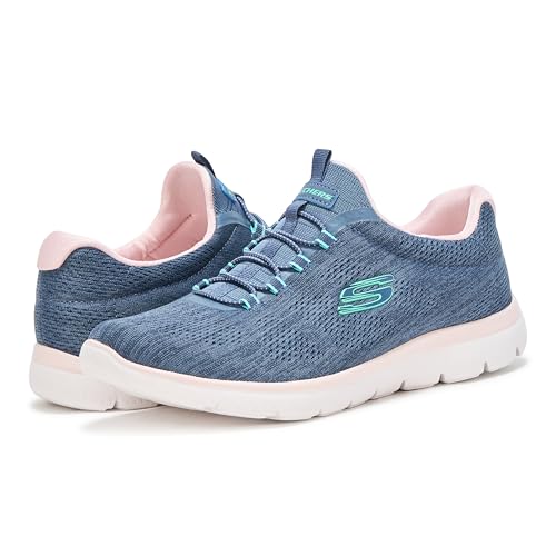 Skechers Women's Summits Fun Flare Sneaker, Navy/Multi=NVMT, 10.5 Wide3