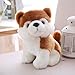 Heguowei 18/23/28 cm Carino Simulazione Cucciolo di Cane Peluche Giocattolo Bambole per Bambini Husky Akita San Bernardo Peluche ripiene per Bambini di Alta qualità Akita 18cm