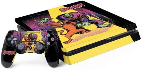 Skinit Decal Gaming Skin Compatible with PS4 Slim Bundle - Officially Licensed Scooby Doo vs Monsters Design