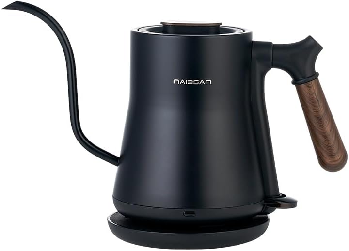 Electric Gooseneck Pour Over Coffee & Tea Kettle - 1000W Rapid Heating, 0.8L Stainless Steel, Auto Shut-Off, Boil Dry Protection, BPA Free