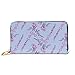 Produktbild JHGFG Mode Handtasche Reißverschluss Brieftasche Lavendel Buntes Muster Textil Telefon Clutch Geldbörse Abendkupplung Blocking Leder Brieftasche Multi Card Organizer