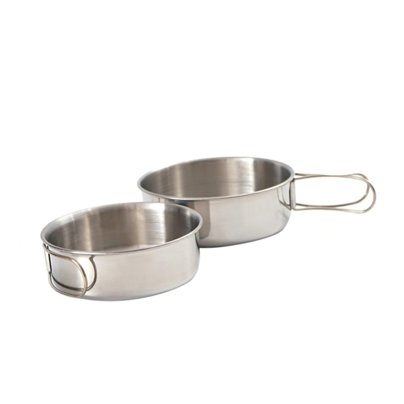 DECHOUS 1 Set Folding Bowls Durable Stainless Steel Outdoor Camping Cutlery for Hiking Backpacking and Picnics Portable Space Saving Design with Storage Bag