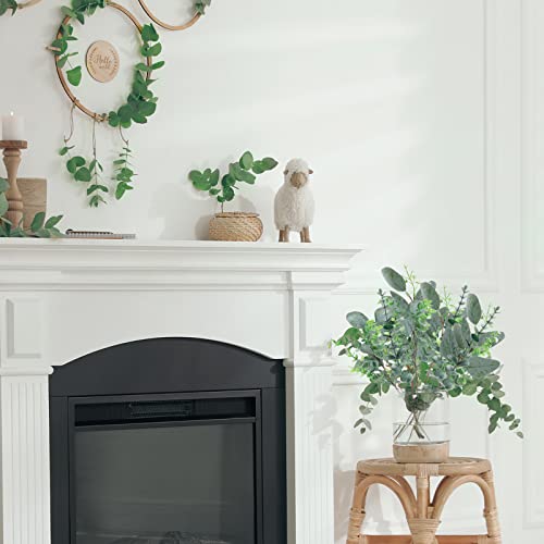32 Pcs Mixed Artificial Eucalyptus Leaves Stems Fake Eucalyptus Leaves Sprays Silver Dollar Eucalyptus Faux Greenery Branches For Rustic Vase Floral Wreath Bouquets Wedding Decoration (Novelty) #TOP5